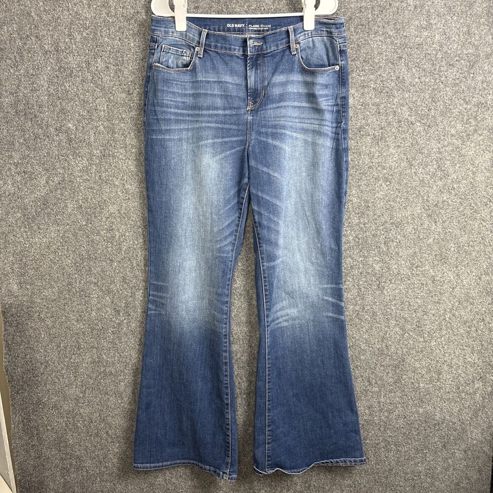 Old Navy Flare Jeans Womens Size 14 Blue High rise